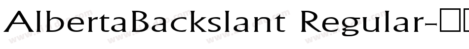 AlbertaBackslant Regular字体转换